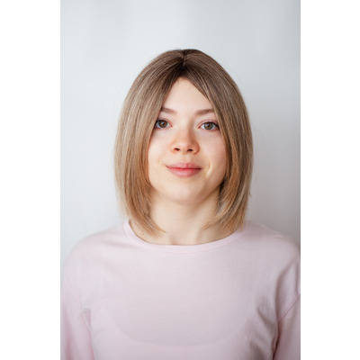 Русява перука каре меліровка з чолкою (8372-1BL) Зображення
