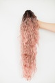Хвіст рожевий кучерявий на крабі колорування Зображення