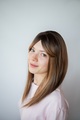 Руса рівна мелірована перука з темним корінням ( 5225 ) Зображення