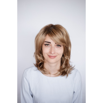 Легка руса мелірована перука каскад з темним корінням B-U Energetic (14/16/6R) Зображення