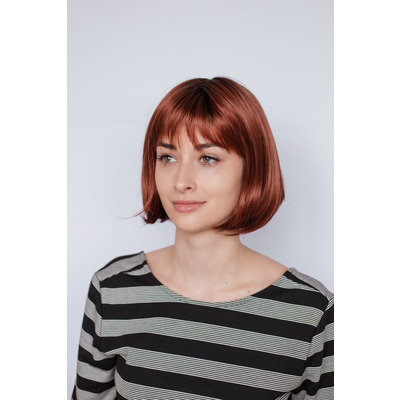 Перука каре з чолкою руда Bloom Hair Malva ( 130/31/4R ) Зображення
